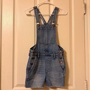 Madewell Adirondack Denim Short Overalls - Light Wash - XXS